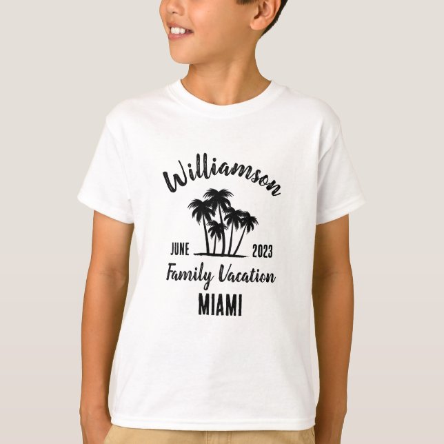 Camiseta de vacaciones familiares personalizadas (Anverso)