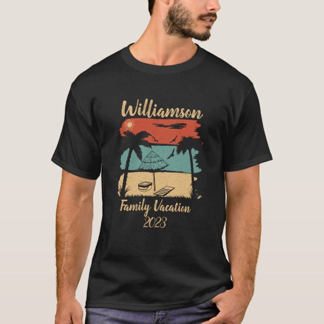 Camiseta de vacaciones familiares personalizadas (Anverso)