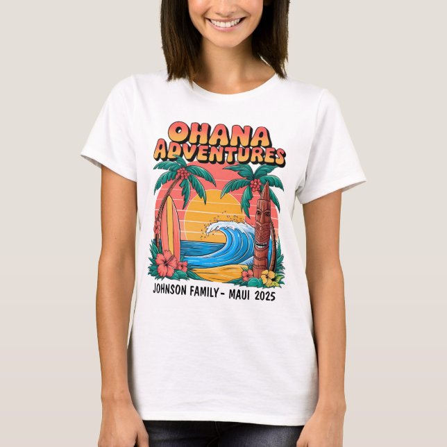 Camiseta de vacaciones para familias de personaliz (Anverso)
