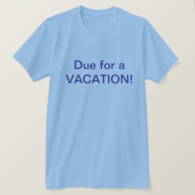 Camiseta de vacaciones pendientes (Anverso del diseño)