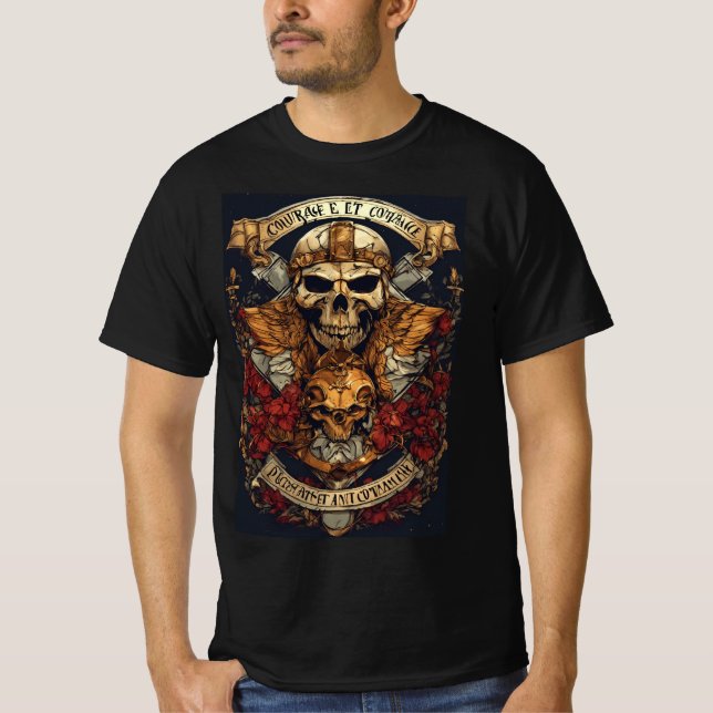Camiseta de valentía et combattant dessing-Unyielding tshir (Anverso)