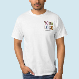 Camiseta de valor blanco con logotipo de empresa P