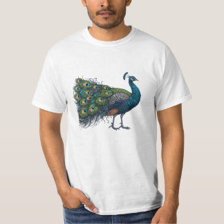 Camiseta de valor de ave pavo real