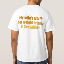 Camiseta de valor de espalda del marido de cerveza