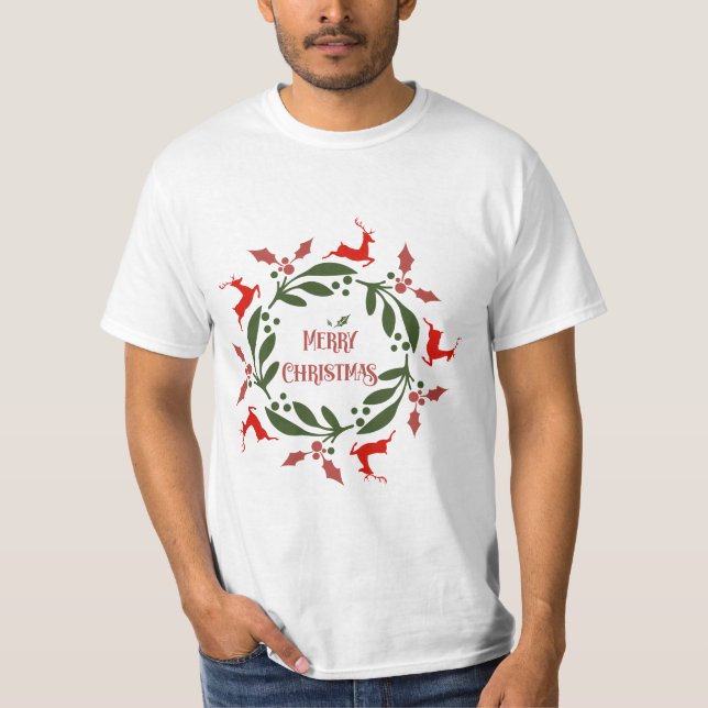 Camiseta de valor de reno navideño (Anverso)