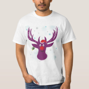 Camiseta de valor de vacaciones de reno feliz, bla