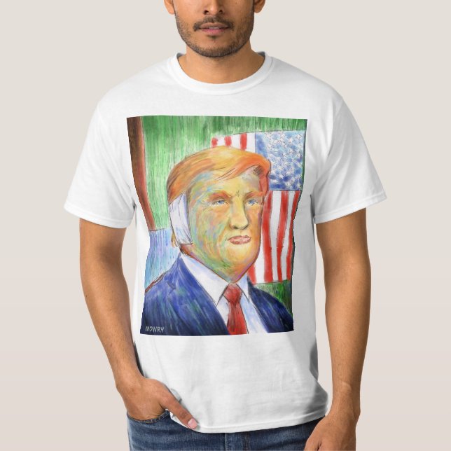 Camiseta de valor masculina de Donald Trump Van Go (Anverso)