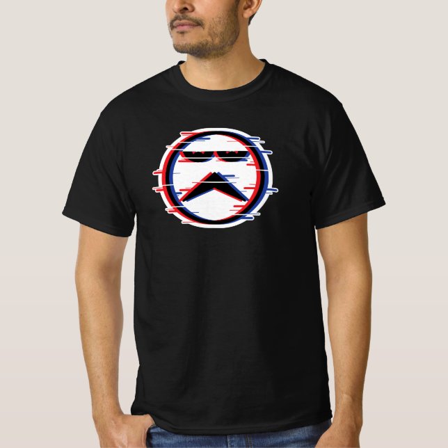 Camiseta de valor para hombres de Glitch (Anverso)