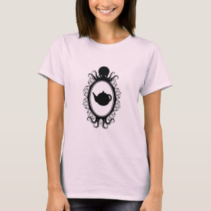 Camiseta de vaporpunk con tetera en cameo de pulpo