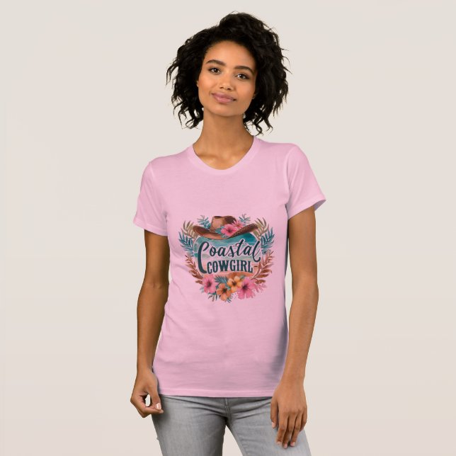 Camiseta de Vaquera Costera (Anverso completo)