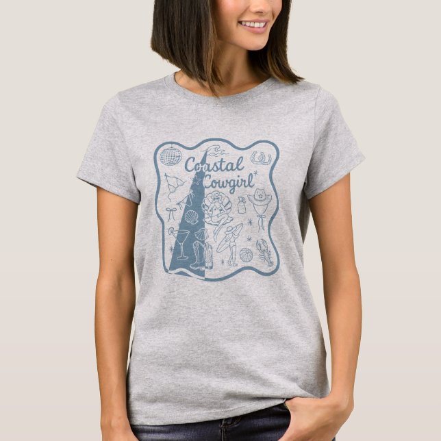 Camiseta de vaquera costera (Anverso)