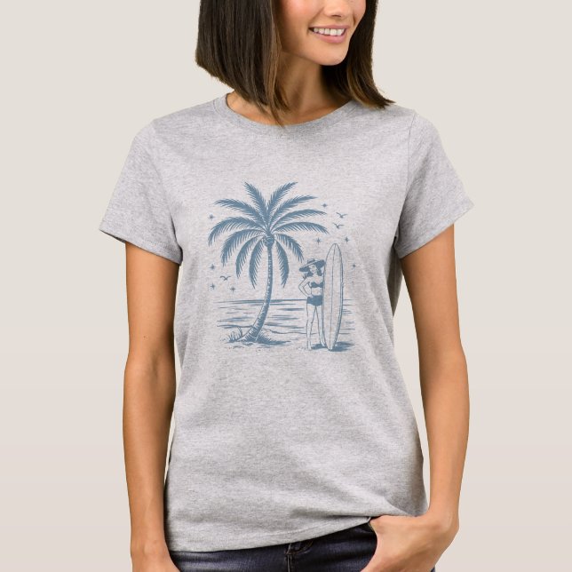 Camiseta de vaquera costera (Anverso)