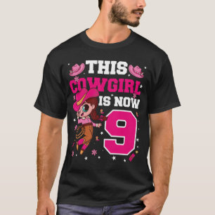 Camiseta de vaquera de 9 años Cumpleaños
