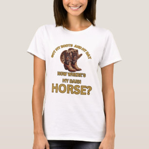 Camiseta de vaquera divertida, huella de leopardo