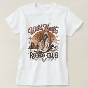 Camiseta de vaquera occidental del Wild Heart Rode