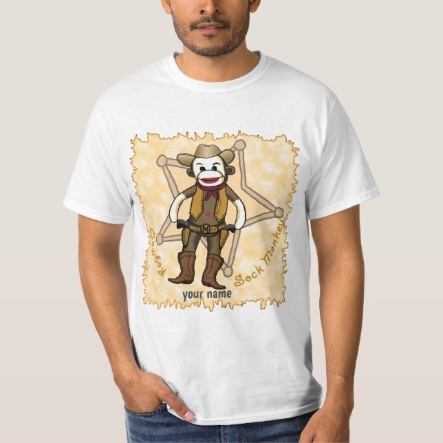 Camiseta de vaquero de mono de calcetín (Anverso)