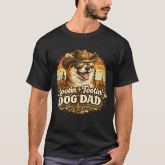 Camiseta de vaquero de Papá Perro Rootin Tootin di