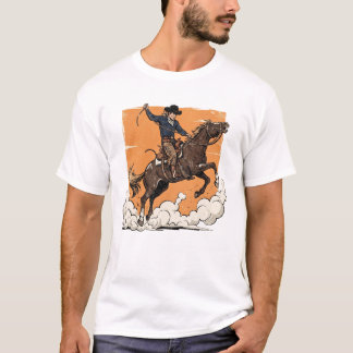 Camiseta de vaquero vintage con caballo