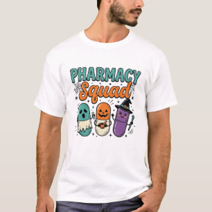 Camiseta de vector vintage de Halloween de la escu