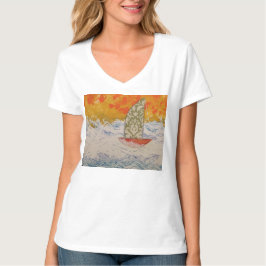 Camiseta de vela floral