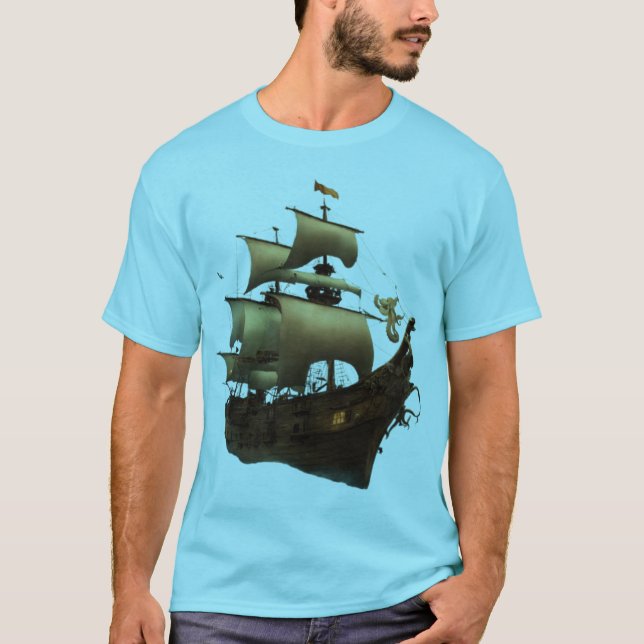 Camiseta de vela y de anclaje - Navegando por la v (Anverso)