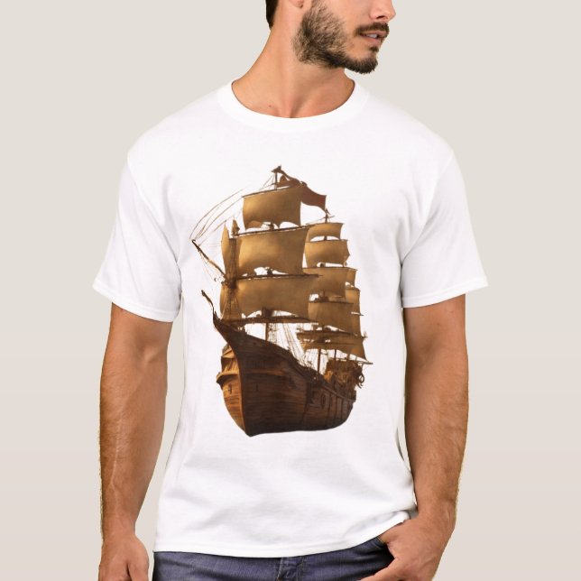 Camiseta de vela y de anclaje - Navegando por la v (Anverso)