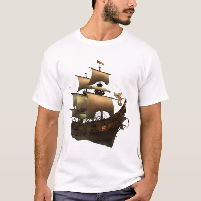 Camiseta de vela y de anclaje - Navegando por la v (Anverso)