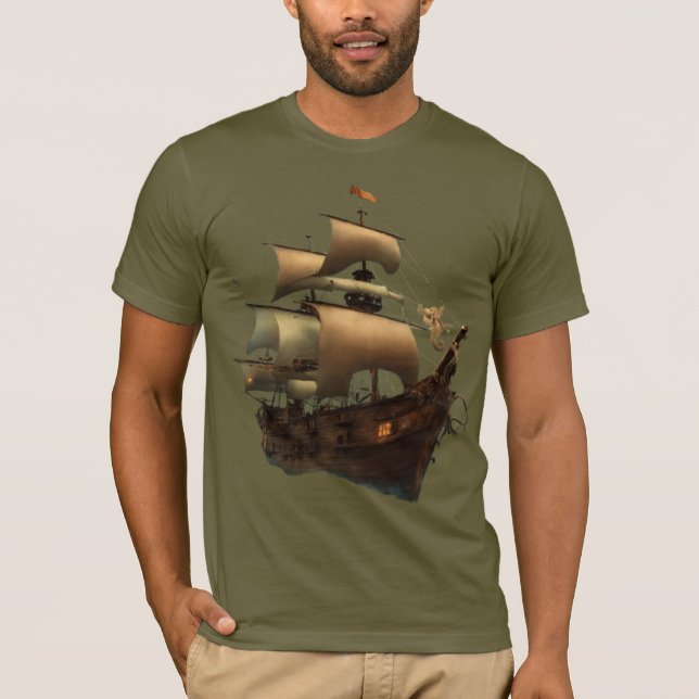 Camiseta de vela y de anclaje - Navegando por la v (Anverso)
