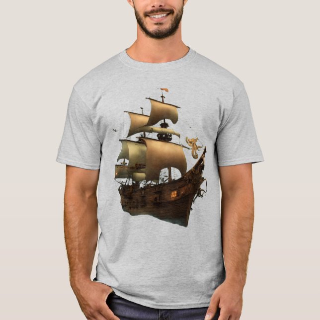 Camiseta de vela y de anclaje - Navegando por la v (Anverso)