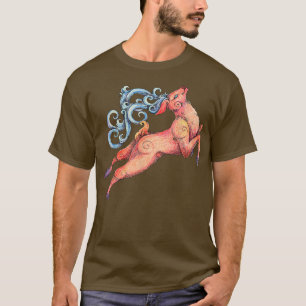 Camiseta de venado, tetera de arte de venado de ha