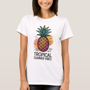 🍍 Camiseta de verano con piña Camiseta tropical