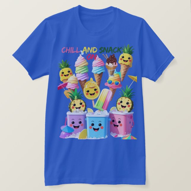 Camiseta de verano – Cucharada, Sorbo, Sonrisa (Anverso del diseño)