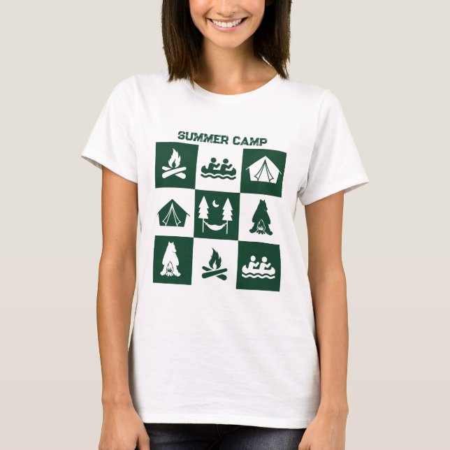 Camiseta de verano de camping al aire libre (Anverso)