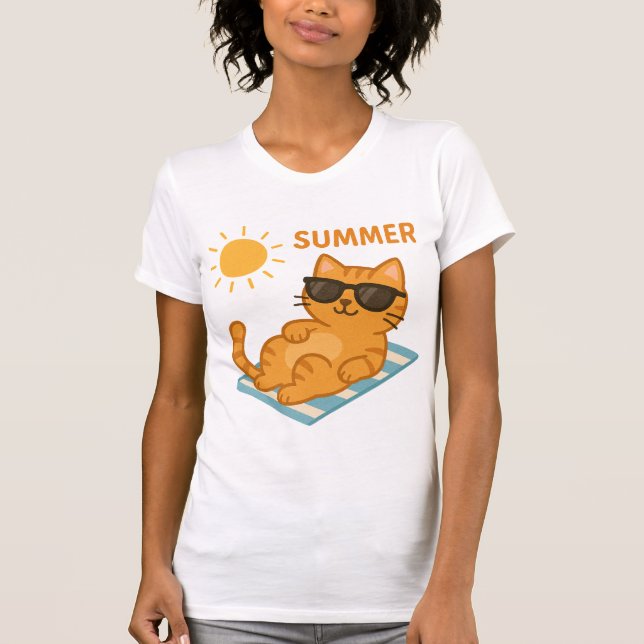 Camiseta de verano de Guay Cat Vibes - Gato Person (Anverso)