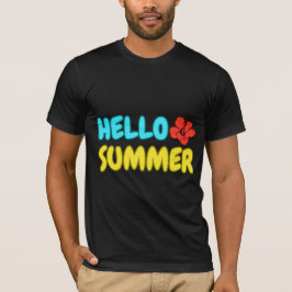 Camiseta de verano de manga corta Hello