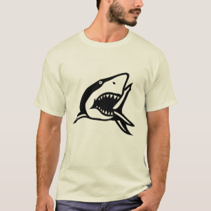 Camiseta de verano de mordida de tiburón para homb