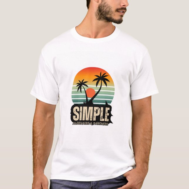 Camiseta de verano de palmera simple" (Anverso)