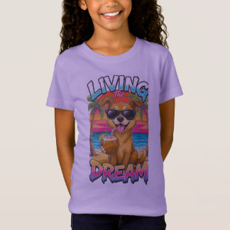 Camiseta de verano de perro de playa lindo