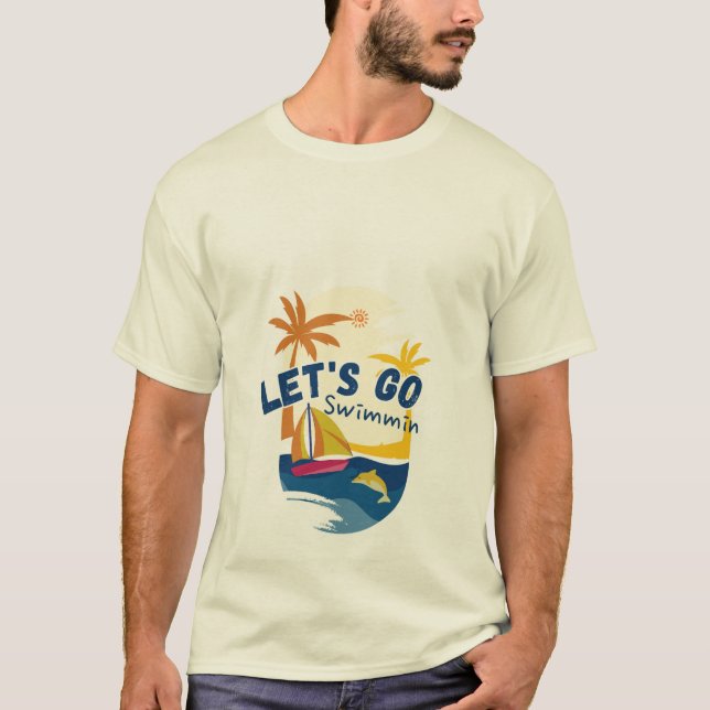 Camiseta de verano de playa (Anverso)
