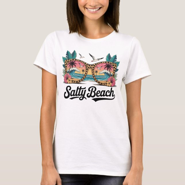 Camiseta de verano de Salty Beach Casual (Anverso)