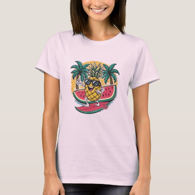 camiseta de verano divertida, camiseta de fruta, c (Anverso)
