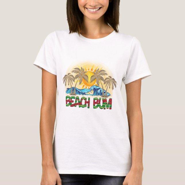 Camiseta de verano femenina de Beach Bum (Anverso)