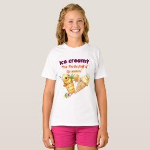Camiseta de verano linda de pollito – “¿Helado? N