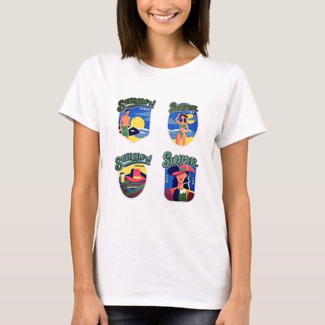 Camiseta de verano para mujer (Anverso)