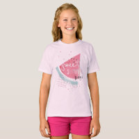 Camiseta de verano para niñas con gráfico de sandí
