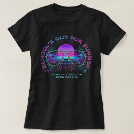 Camiseta de verano synthwave Fin de Curso