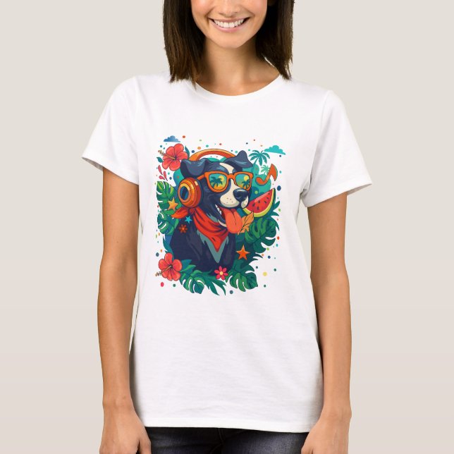 Camiseta de verano tropical (Anverso)