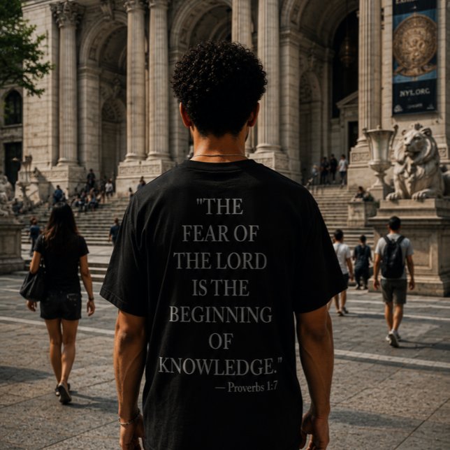 Camiseta de versículo bíblico Proverbios 1:7 (Subido por el creador)
