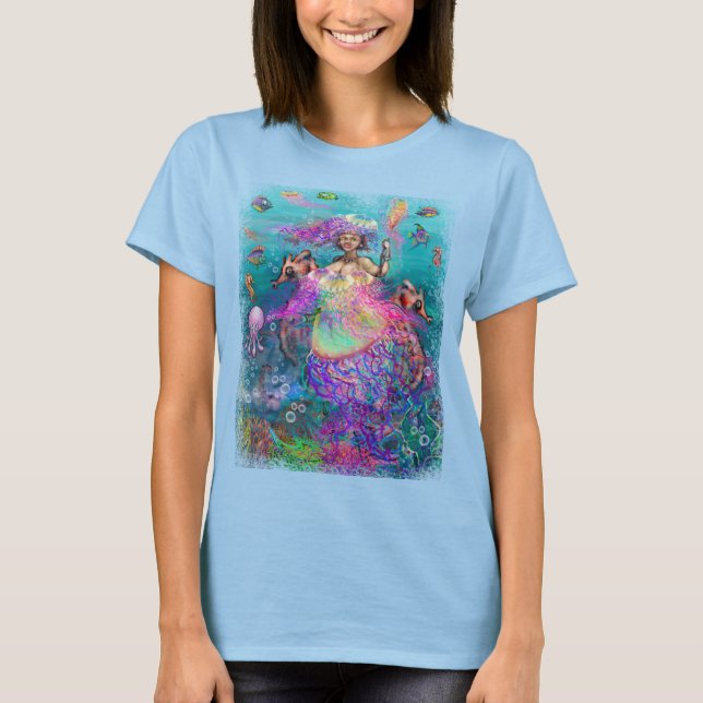 Camiseta de vestido de medusa sirena (Anverso)