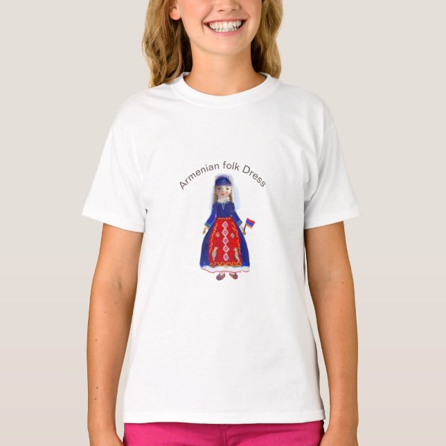Camiseta de vestir folk de Armenia (Anverso)